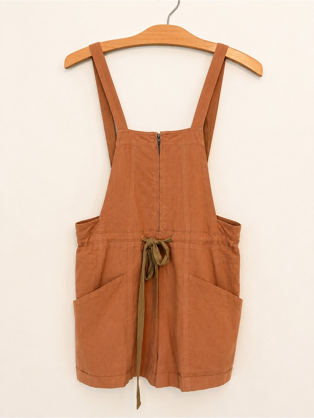 Rust Brown Women's Denim Overall Romper